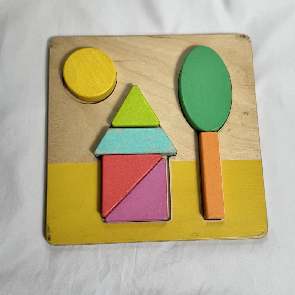 Lovevery Montessori Wooden Twist & Pivot Pattern Puzzle Toy Babies And Toddler